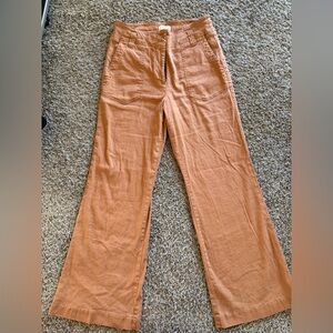 Maeve Brown Linene blend Pants